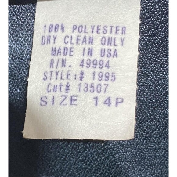 Vintage R&M Richards Jacket Womens 14P Emerald Green Velvet Gold Button USA 90s - Picture 6 of 10